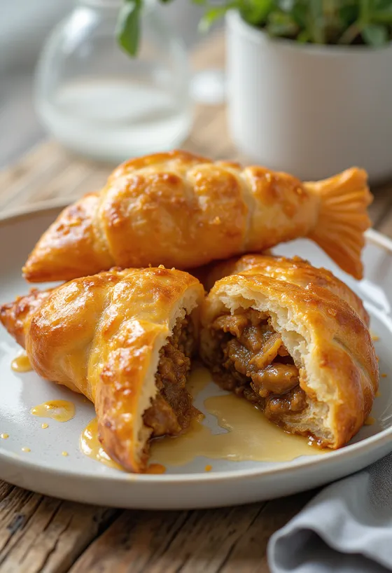 Taiyaki au curry servi avec coriandre fraîche