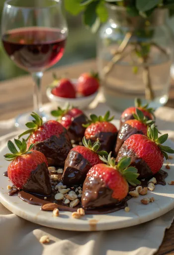 Fraises grillées au BBQ enrobées de chocolat