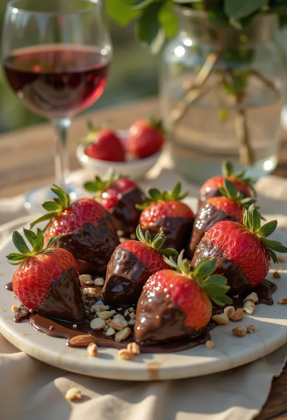 Fraises grillées au BBQ enrobées de chocolat