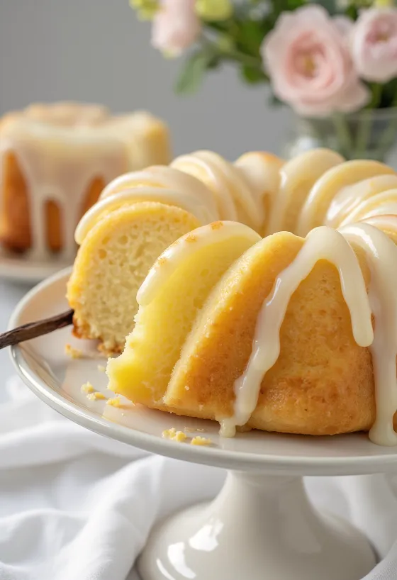 Kouglof citron-vanille servi