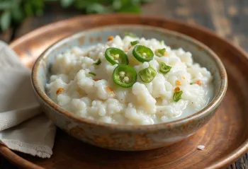 Chutney de coco servi, sauce blanche riche à la noix de coco