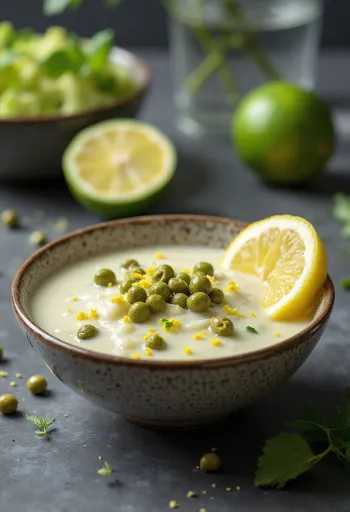 Sauce câpres lime curry servie