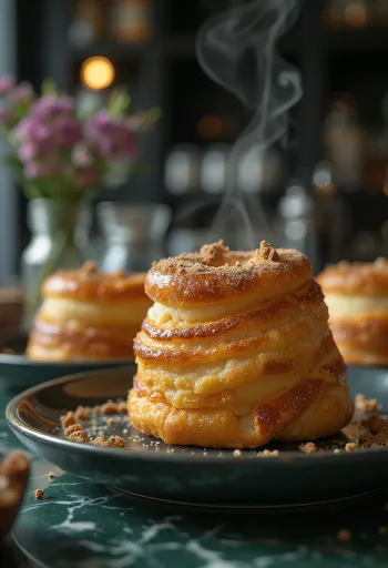 Gâteau cheminée enrobé de sucre à la cannelle