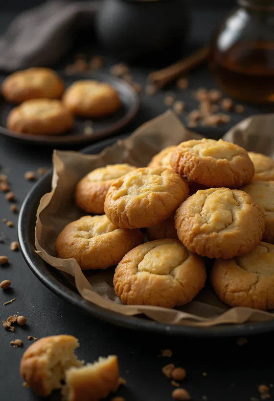 Biscuits au miel dorés au four, parfumés à la cannelle et au gingembre