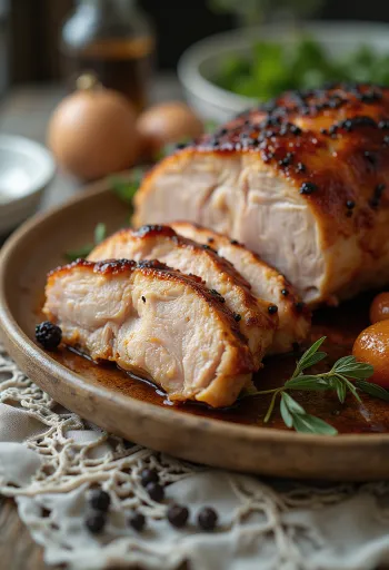 Dinde fumée BBQ dressée