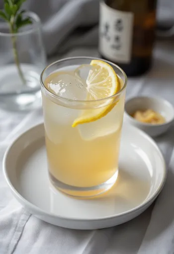 Cidre japonais au saké servi dans un verre