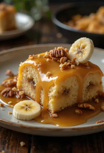 Gâteau Banoffee au caramel décoré