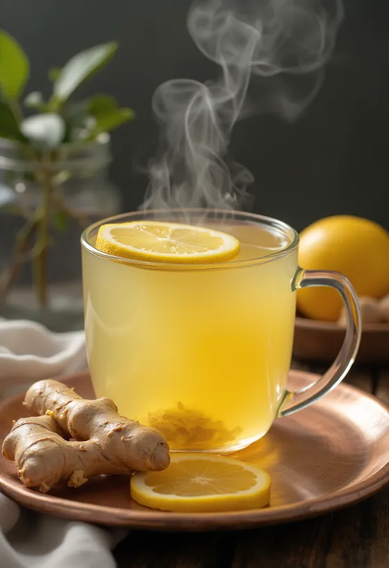Thé gingembre citron et miel