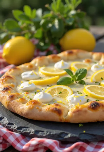 Pizza al Limone servie