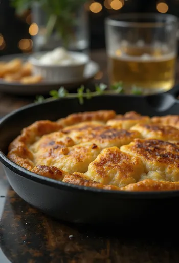 Bannock style autochtone canadien, fraîchement cuit