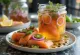 Saumon mariné piquant au vinaigre en bocal