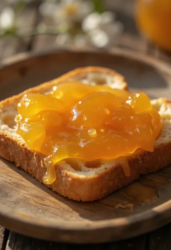 Confiture d'abricots maison faite d'abricots frais et mûrs, mise en pot
