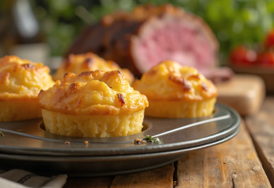 Yorkshire pudding au romarin, servi frais