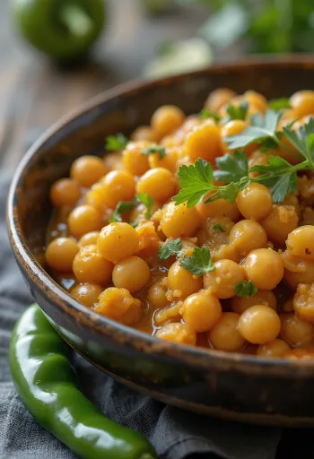 Ghugni aux pois cassés jaunes, avec coriandre fraîche