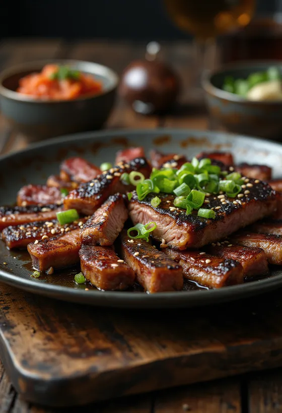 Kalbi plat de côtes coréen grillé
