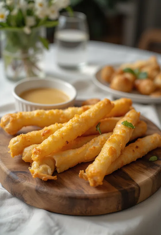 Cakwe à la sauce à l'ail, bouchées dorées et croustillantes servies avec une sauce à l'ail
