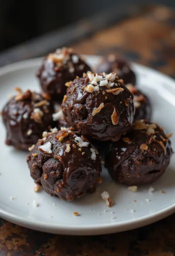 Cocada au chocolat servie, riche saveur de noix de coco