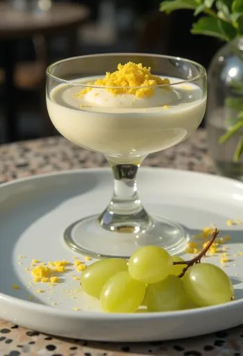 Panna cotta au vin blanc en verrine