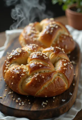 Bretzel au quinoa servi