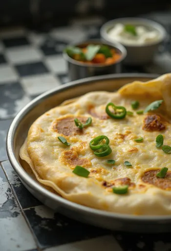 Curd dosa frais, grillé croustillant, servi avec du yaourt