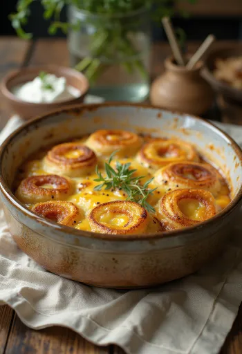 Crêpe aux poireaux et lardons fraîchement cuite