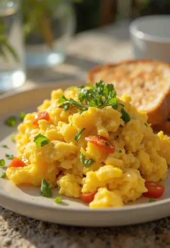 Brouillade de tofu au curcuma et légumes frais