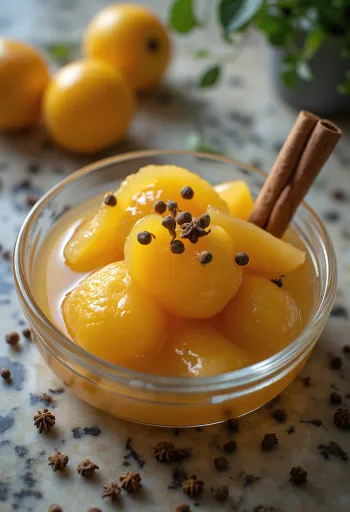 Compote de coings parfumée à la cannelle et au clou de girofle