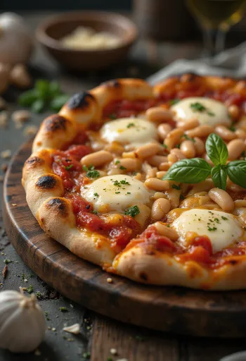 Pizza ai Fagioli aux haricots et fromage