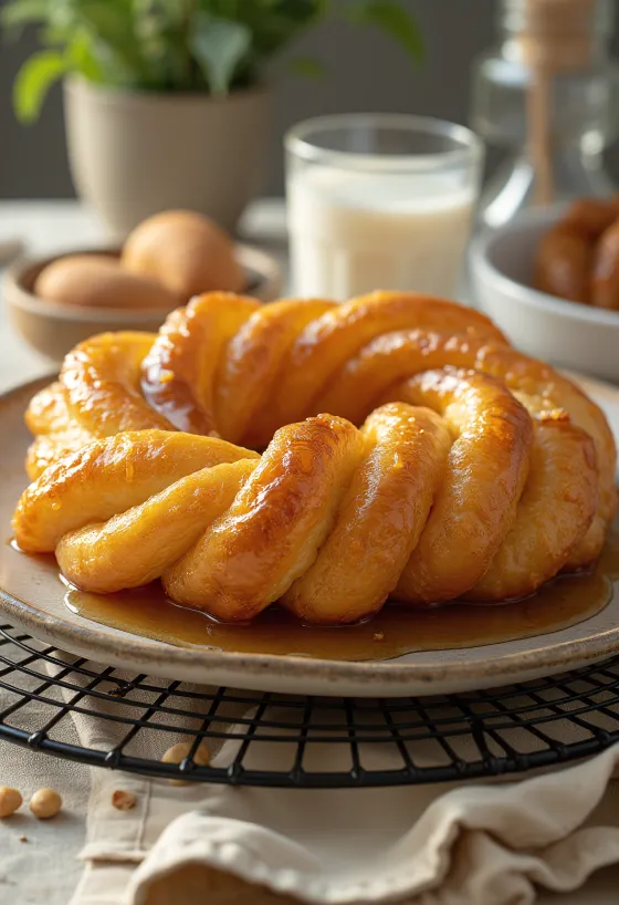 Koeksister pâte frite tressée enrobée de sirop