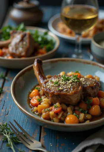 Osso buco jarret de veau servi avec gremolata