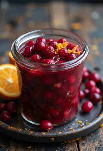 Sauce aux airelles servie