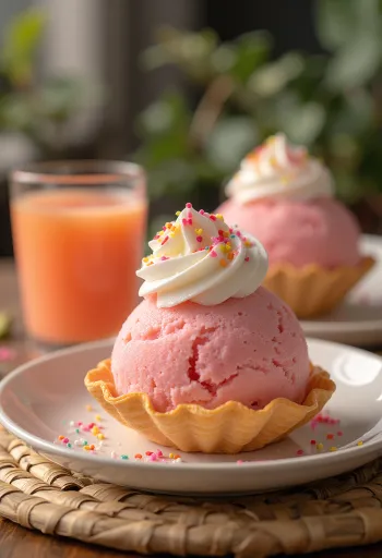 Cône glacé Cornetto Punch à la glace punch rose