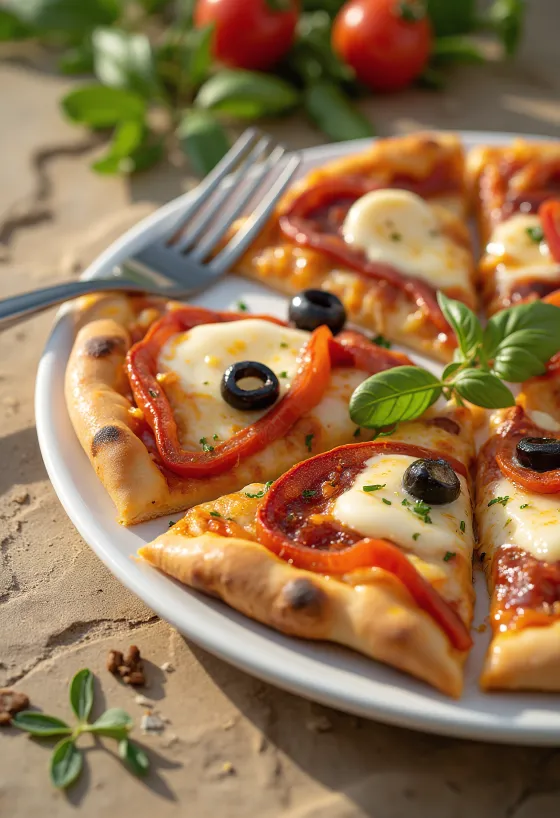 Pizza Española au chorizo, poivron rouge et olives