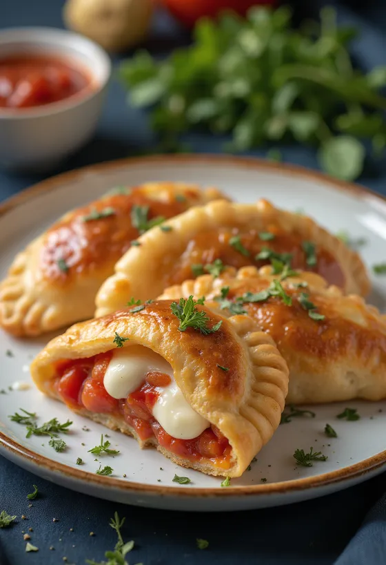 Empanadas tomate-mozzarella au fromage et origan